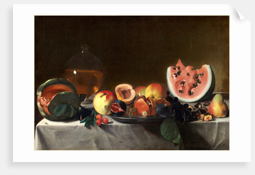 Still Life with Fruit and Carafe by Pensionante del Saraceni
