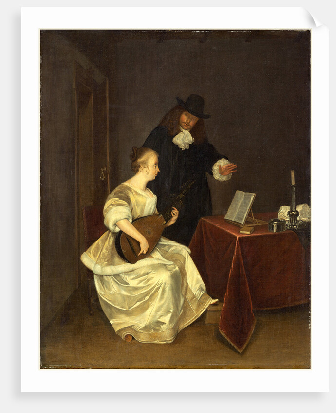 The Music Lesson, c. 1670 by Studio of Gerard ter Borch the Younger