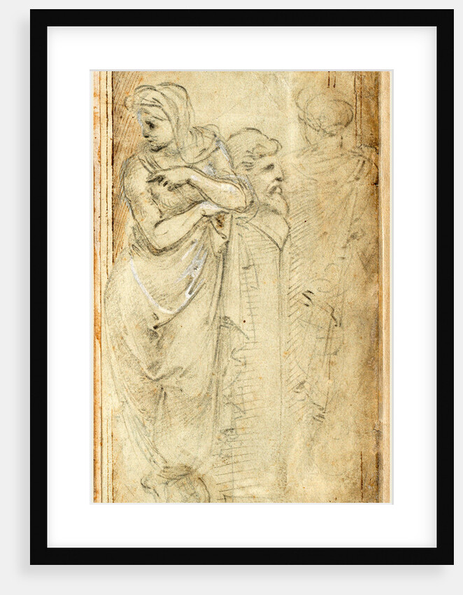 Italian, Two Draped Women Standing on Either Side of a Herm by Filippino Lippi