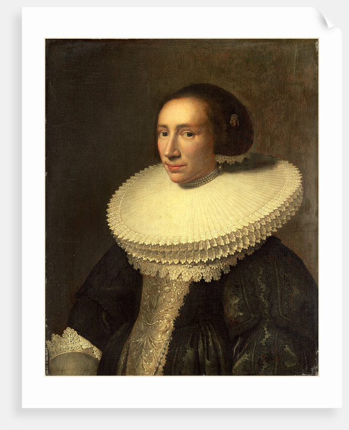 Portrait of a Lady with a Ruff, Dutch, 1638 by Michiel van Miereveld