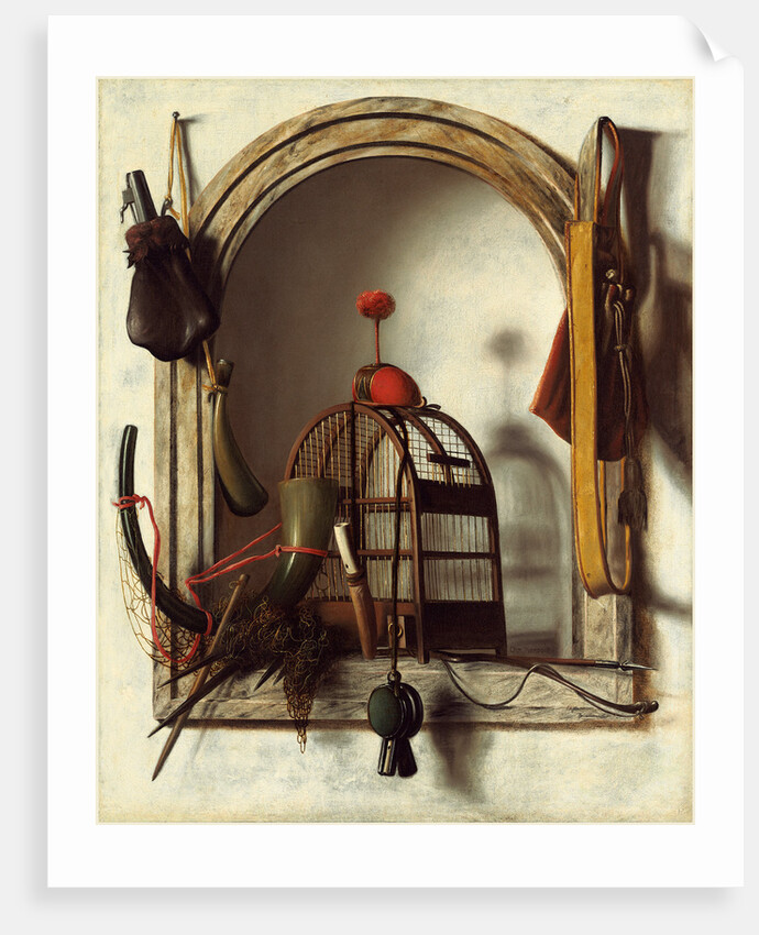 Dutch, Niche with Falconry Gear, probably 1660s by Christoffel Pierson