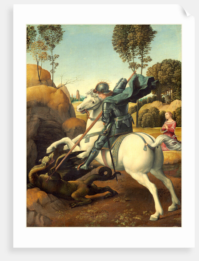 Italian, Saint George and the Dragon, c. 1506 by Raphael