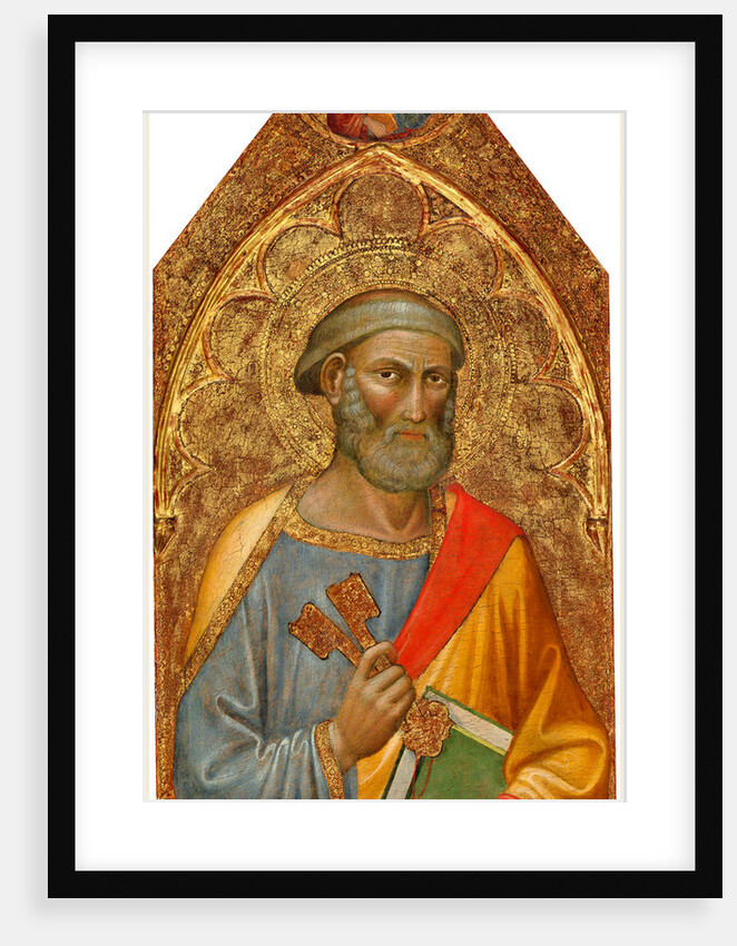 Madonna and Child with Saint Peter and Saint Stephen left panel by Martino di Bartolomeo di Biagio