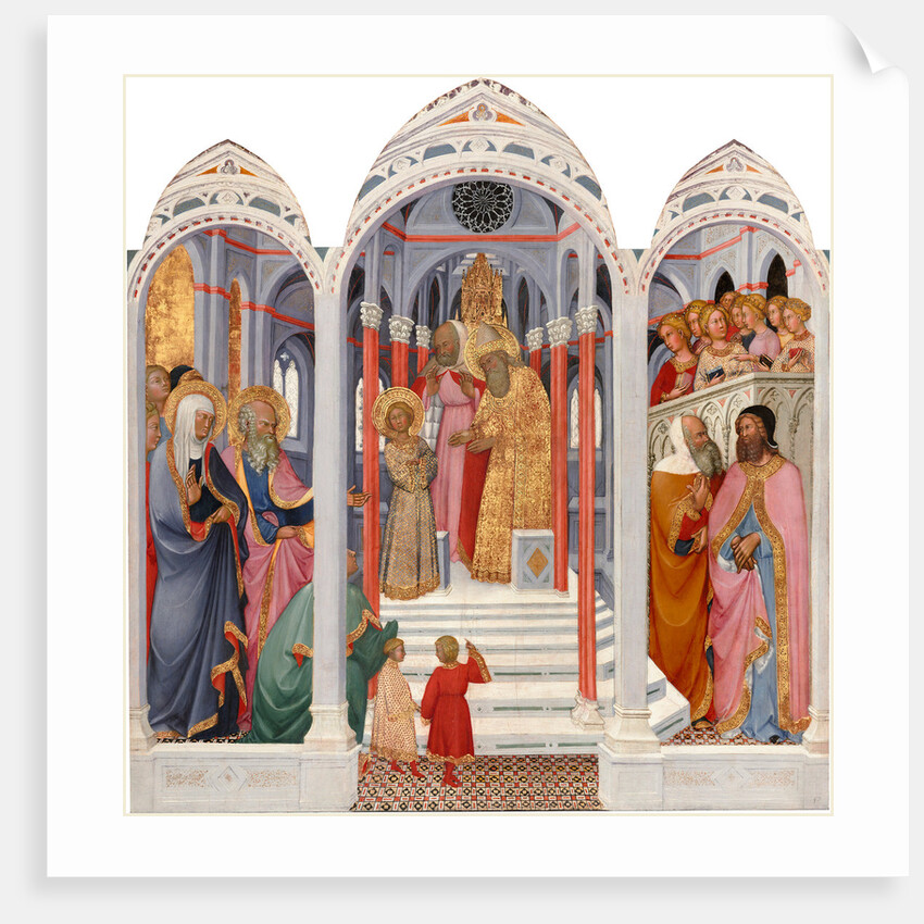 Italian, The Presentation of the Virgin, c. 1400, tempera on wood transferred to hardboard by Paolo di Giovanni Fei