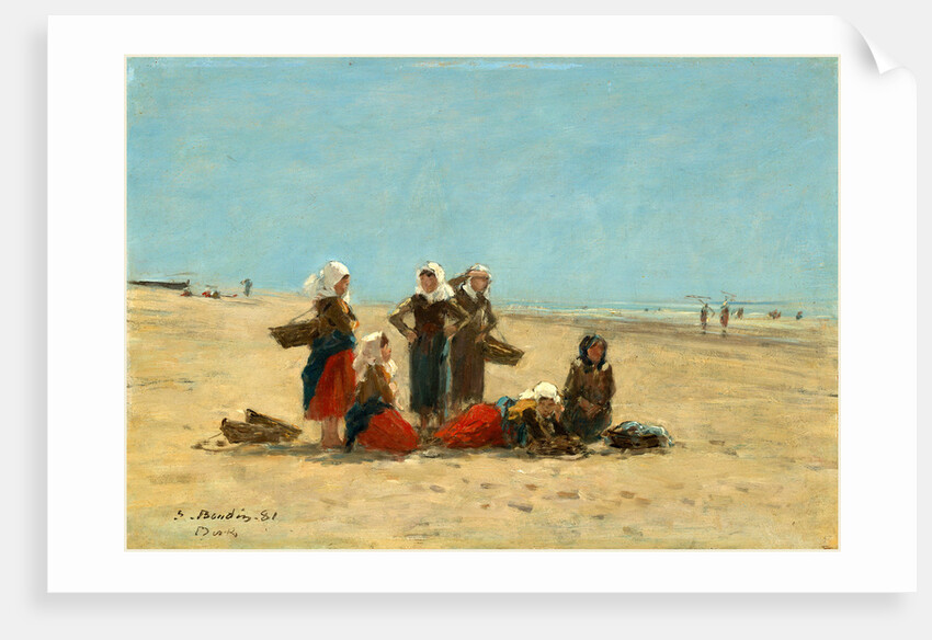 Women on the Beach at Berck, 1881 by Eugène Boudin