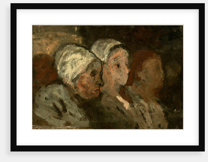 In Church by Honoré Daumier