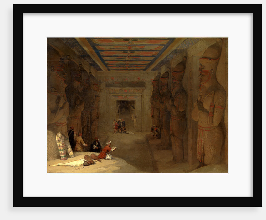 The Hypostyle Hall of the Great Temple at Abu Simbel, Egypt by David Roberts