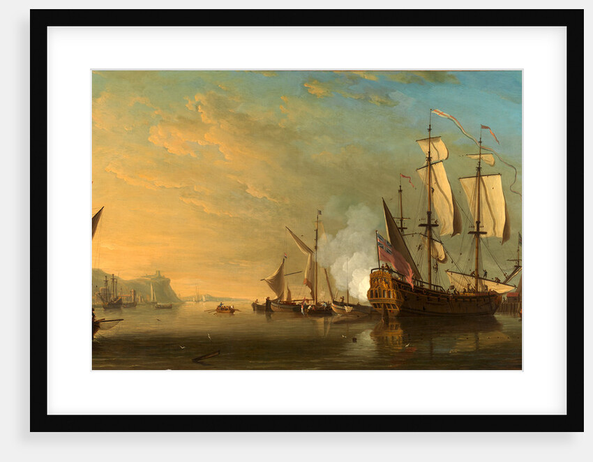 Shipping off Dover Shipping off an Imaginary View of Dover, by Samuel Scott