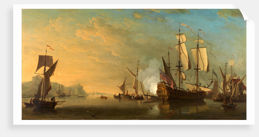 Shipping off Dover Shipping off an Imaginary View of Dover, by Samuel Scott