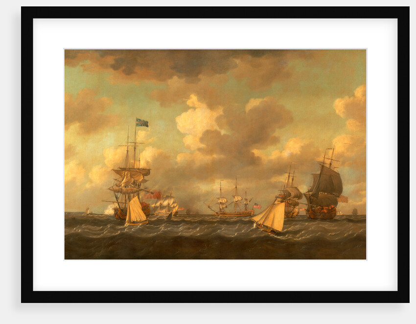 English Ships Coming to Anchor in a Fresh Breeze by Dominic Serres