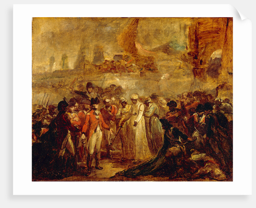 The Surrender of the Two Sons of Tipu Sahib, Sultan of Mysore, to Sir David Baird by Henry Singleton