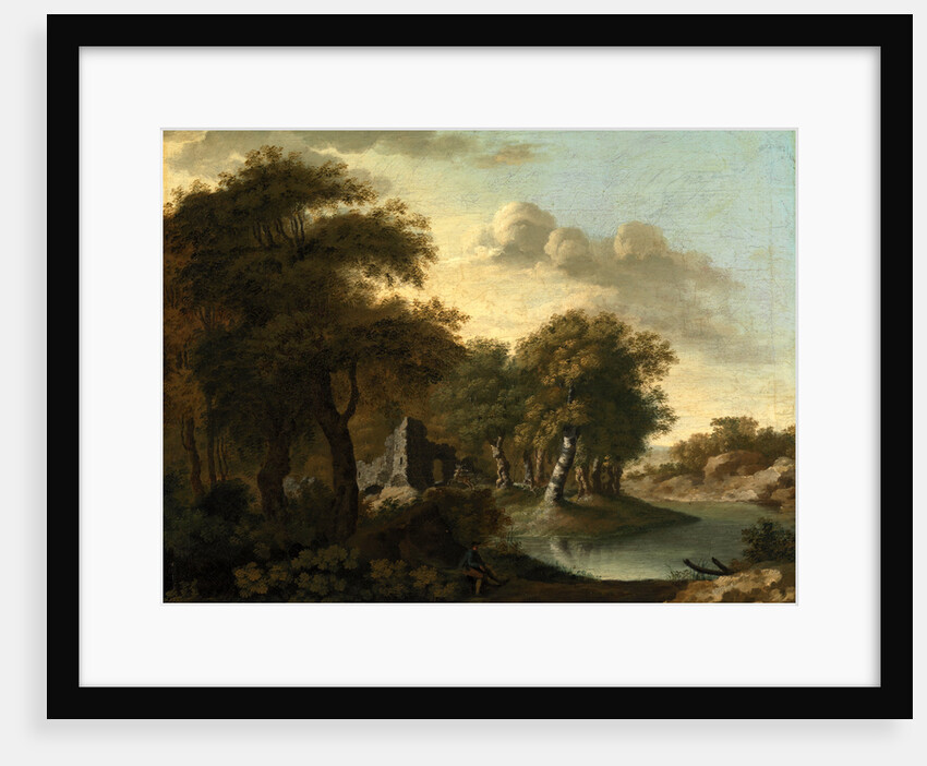 A View Near Arundel, Sussex, with Ruins by Water by George Smith