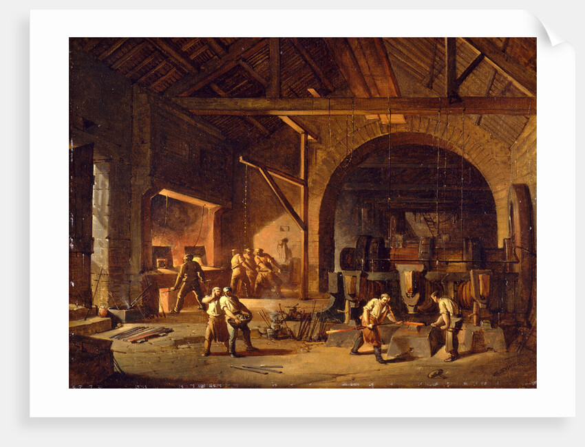 Interior of an Ironworks by Godfrey Sykes