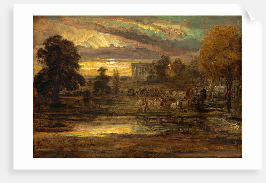 Cattle at a Pool at Sunrise by James Ward