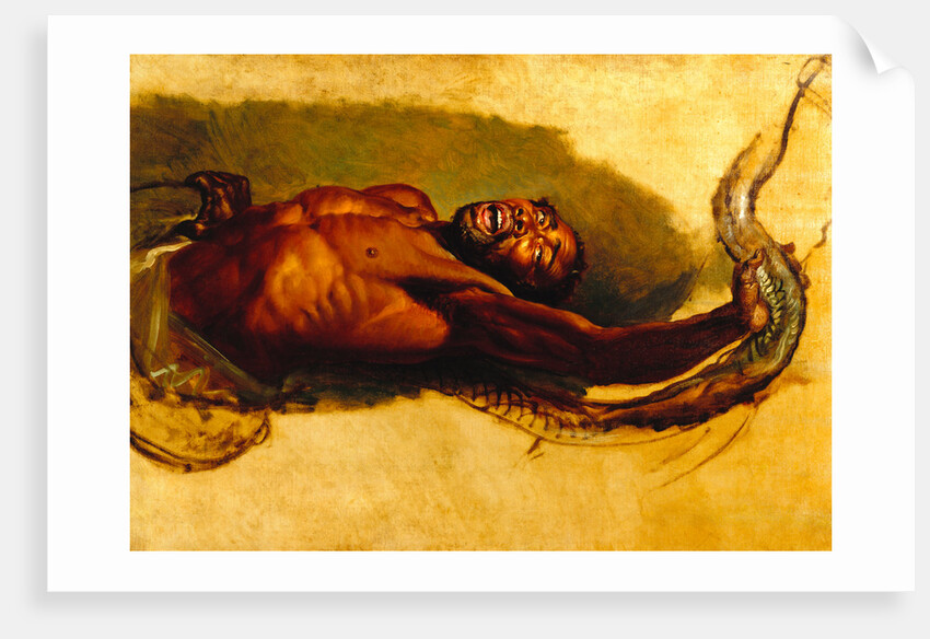 Man Struggling with a Boa Constrictor, Study for 'Liboya Serpent Seizing its Prey' Study of a Negro Struggling with a Boa Constrictor for 'A Boa Serpent Seizing a Horse' by James Ward