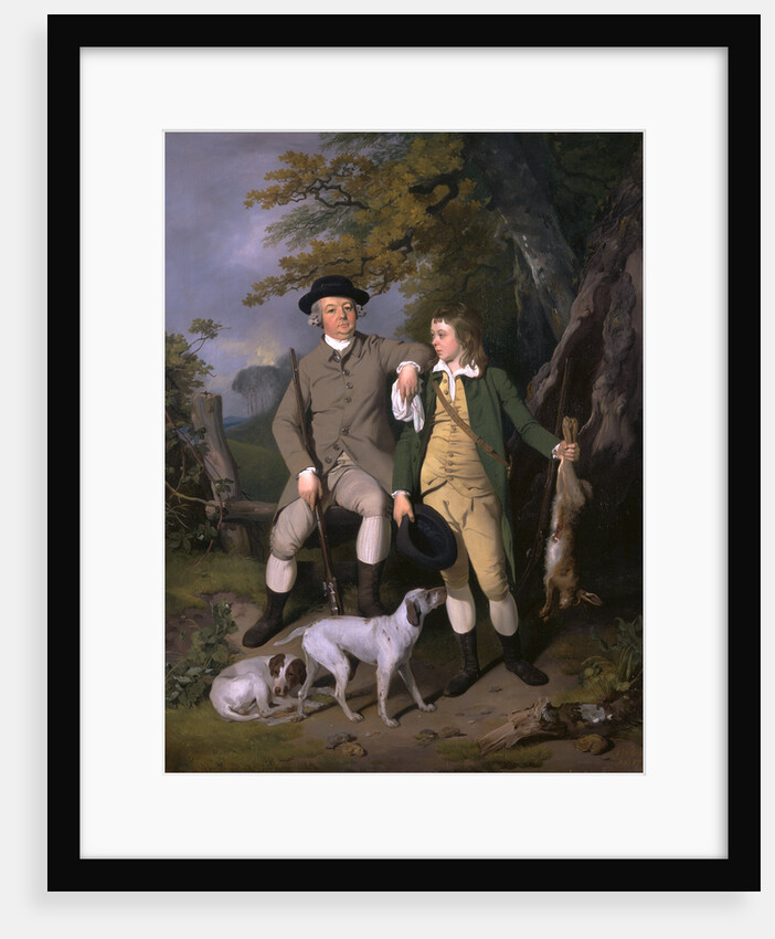 Portrait of a Sportsman with His Son A Sportsman with his Son and Dogs by Francis Wheatley