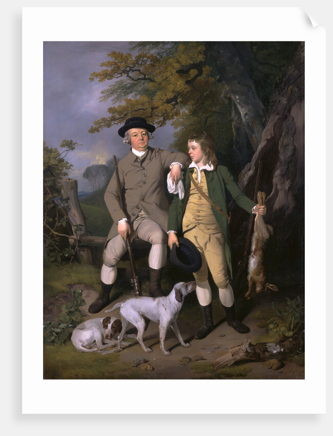 Portrait of a Sportsman with His Son A Sportsman with his Son and Dogs by Francis Wheatley