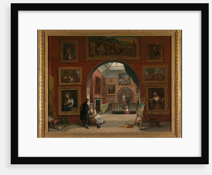 Interior of the British Institution (Old Master Exhibition, Summer 1832) by Alfred Joseph Woolmer