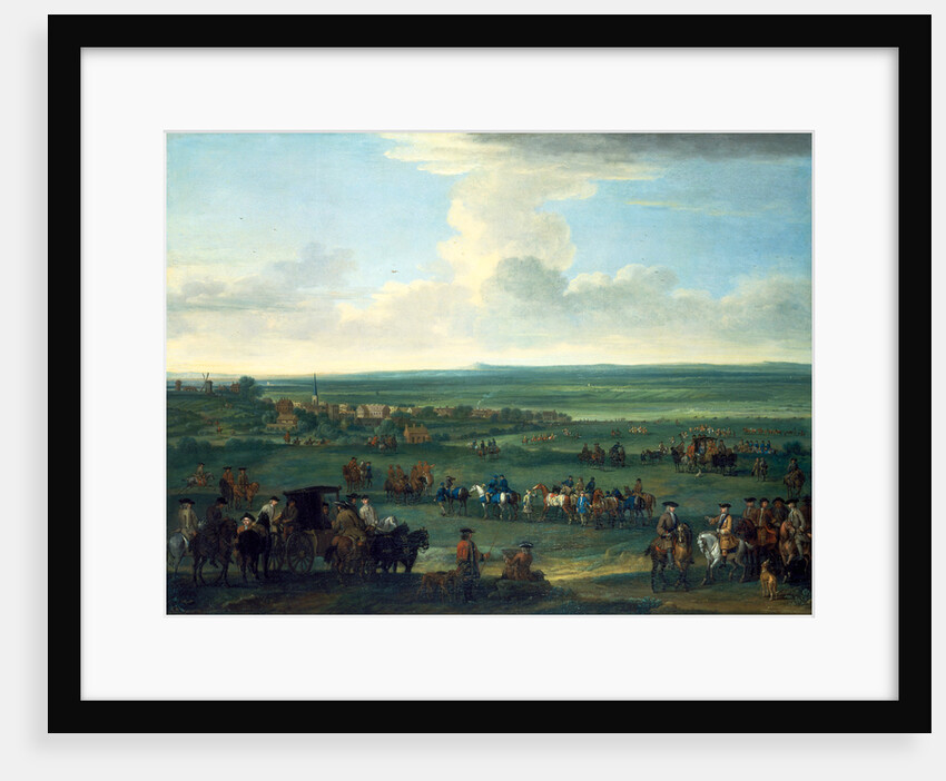 George I at Newmarket, 4 or 5 October, 1717 Race Meeting on New Market by John Wootton