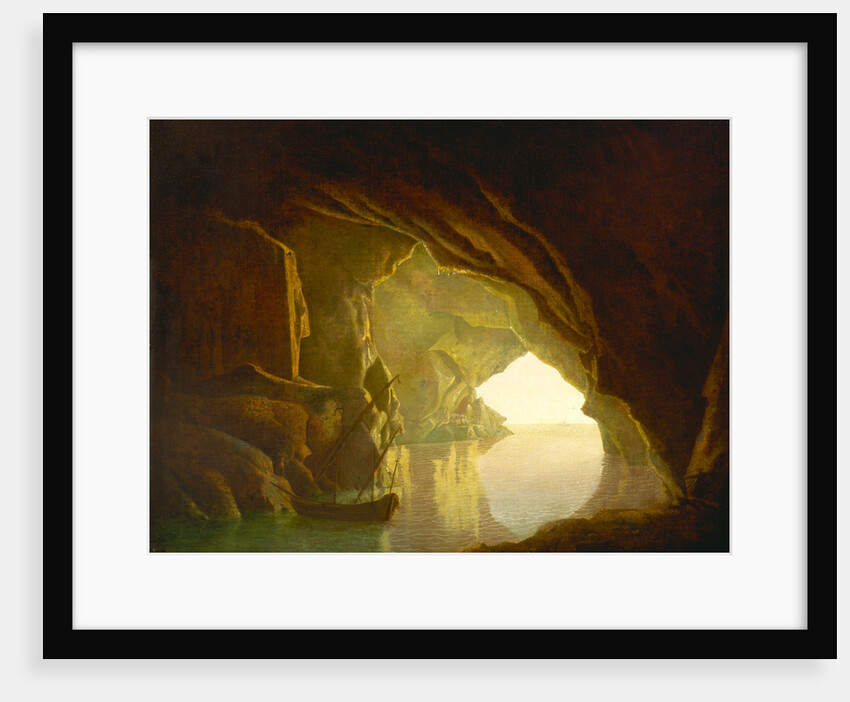 A Grotto in the Gulf of Salerno, Sunset A Grotto in the Gulf of Salernum Possibly by Joseph Wright of Derby