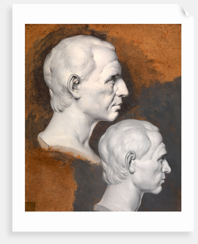 Studies of a Classical Bust A Study after an Antique Bust in Two Positions by Joseph Wright of Derby