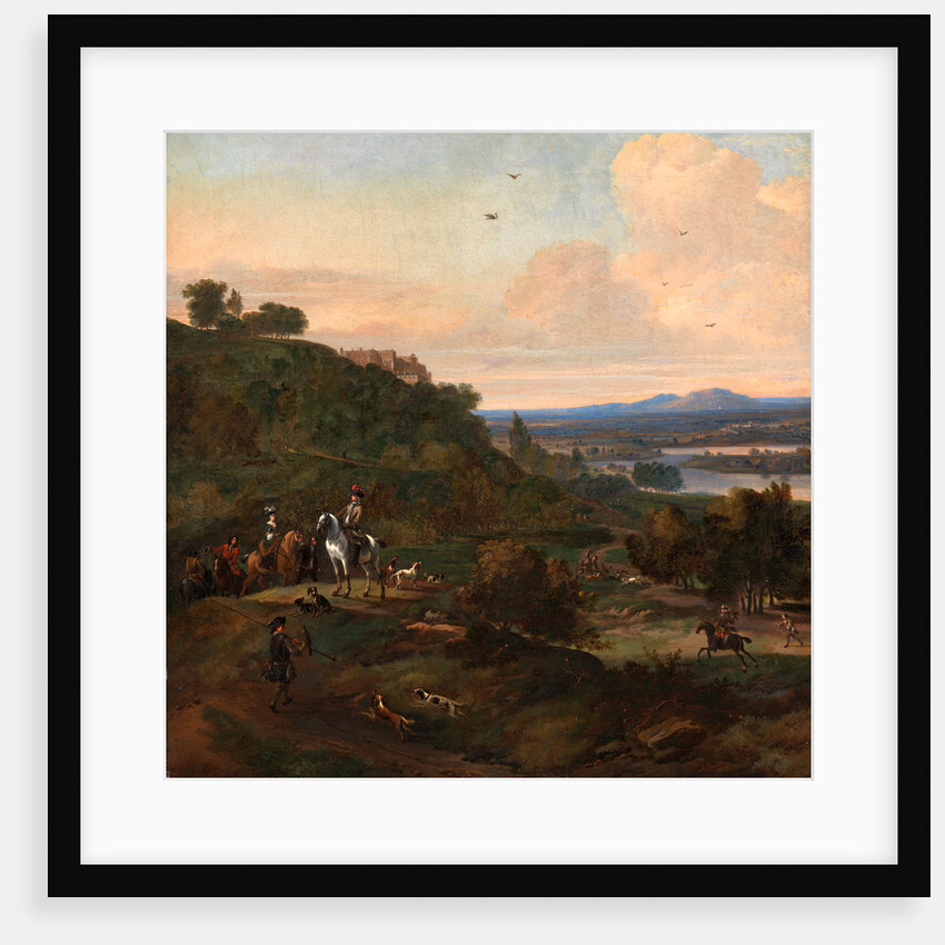 Heron Hawking below Stirling Castle Hawking Scene by Jan Wyck