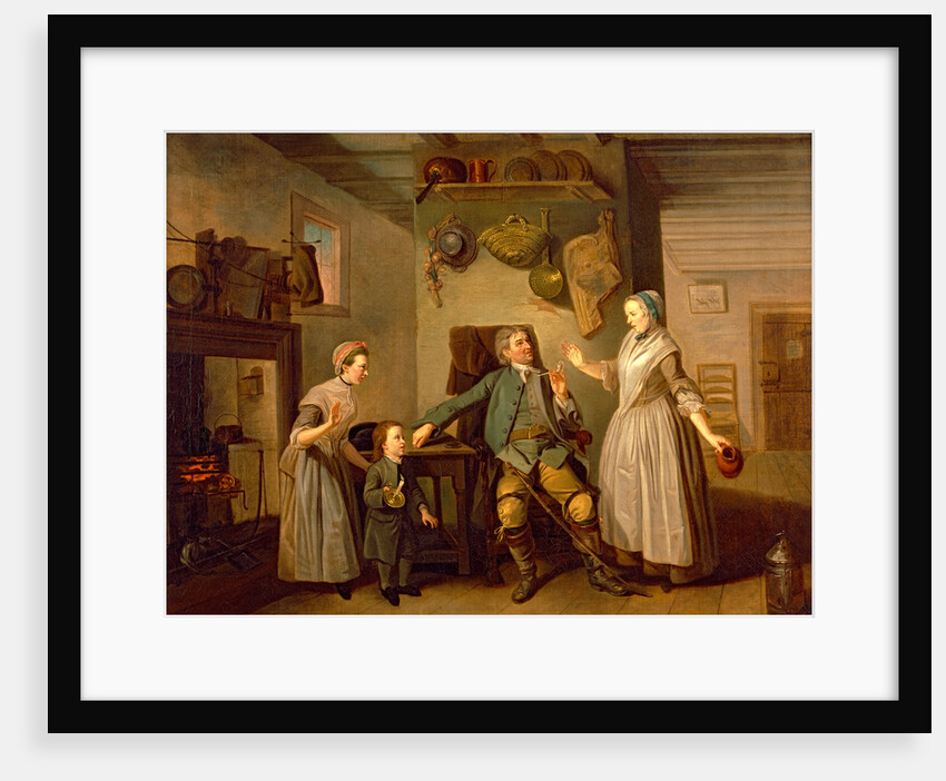 David Garrick and Mary Bradshaw in David Garrick's 'The Farmer's Return' by Johan Joseph Zoffany