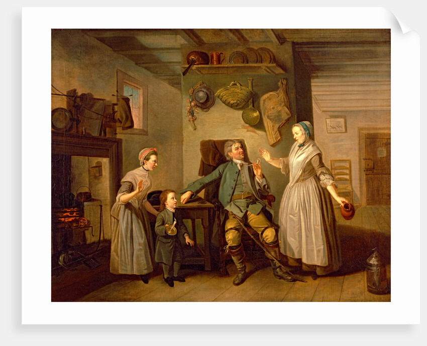 David Garrick and Mary Bradshaw in David Garrick's 'The Farmer's Return' by Johan Joseph Zoffany
