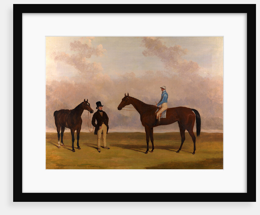 Crucifix' with John Day Up Crucifix, Winner of the oaks 1840, with John Barham Day Up by Harry Hall