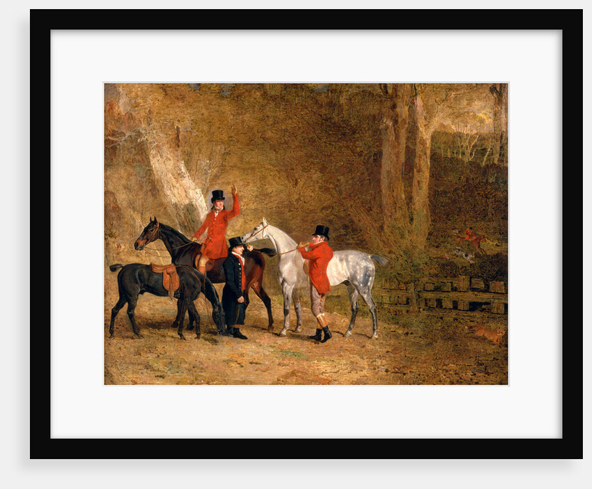 Foxhunting Scene Fox Hunting: Two Gentlemen with a Groom The Englington Brothers by Benjamin Marshall
