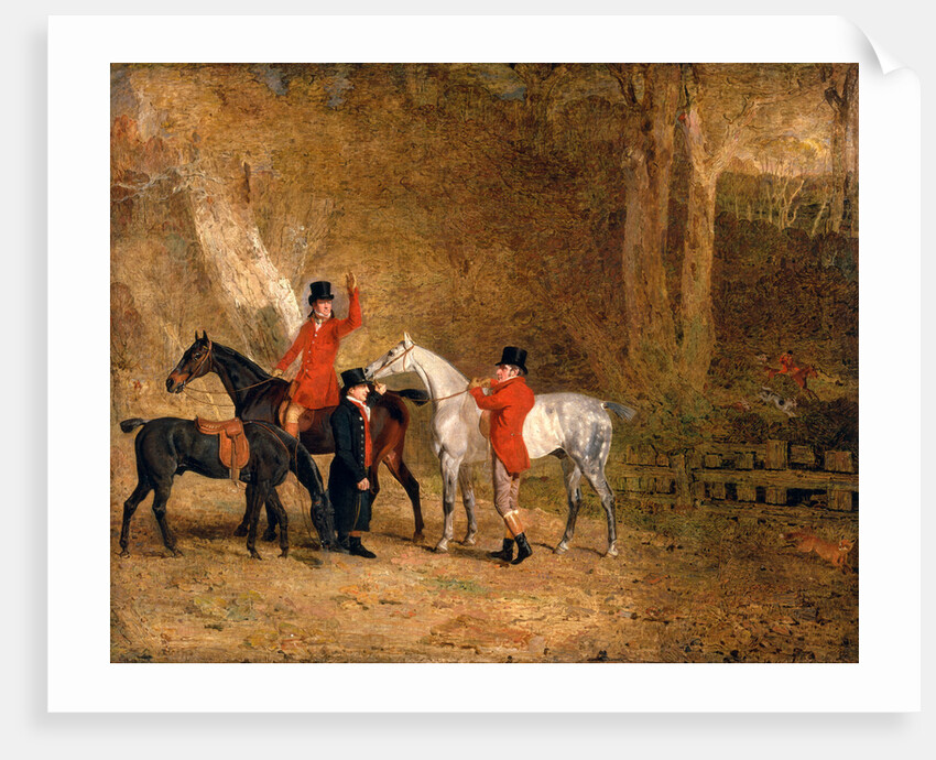 Foxhunting Scene Fox Hunting: Two Gentlemen with a Groom The Englington Brothers by Benjamin Marshall