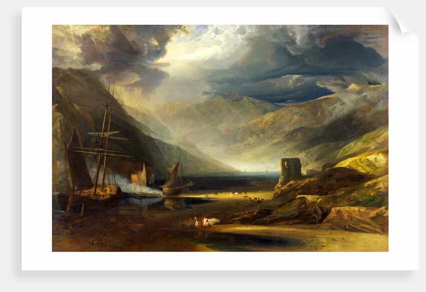 A Scene on the Coast, Merionethshire - Storm Passing Off by Anthony Vandyke Copley Fielding