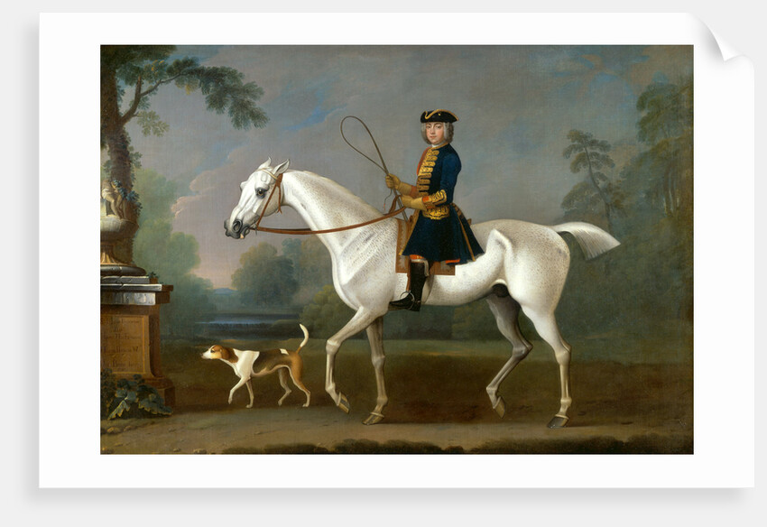 Sir Roger Burgoyne Riding 'Badger' Sir Roger Buroyne Upon His Favourite Horse Badger, With His Bitch Juno by James Seymour