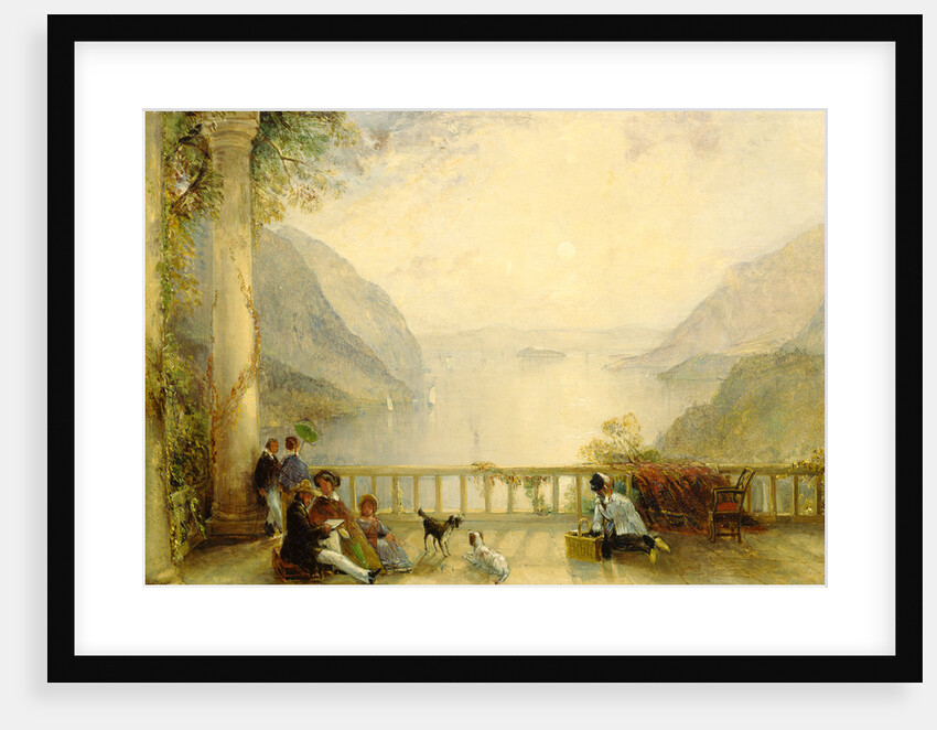 Figures on a Balcony, probably at Westpoint by Thomas Creswick