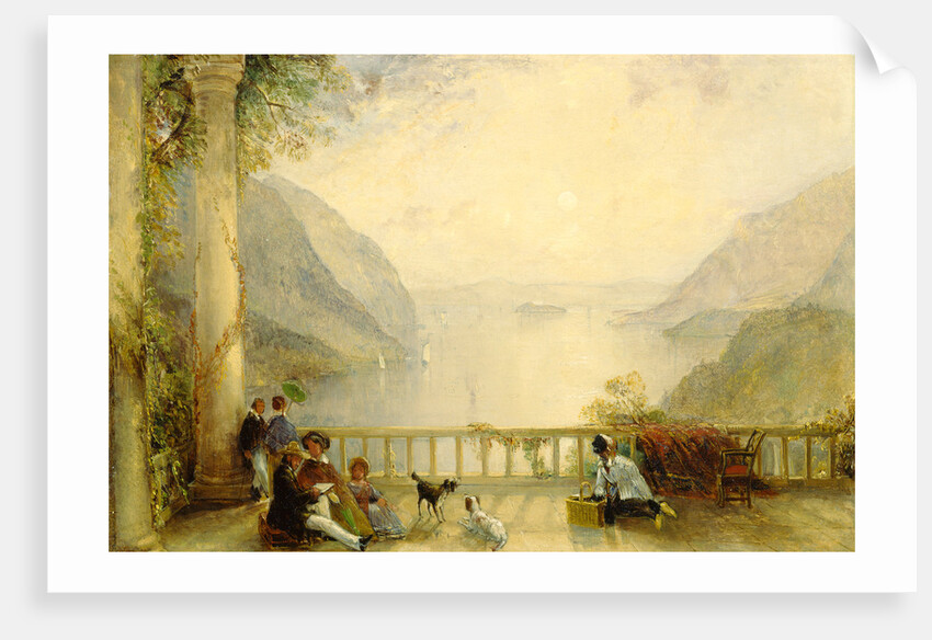 Figures on a Balcony, probably at Westpoint by Thomas Creswick