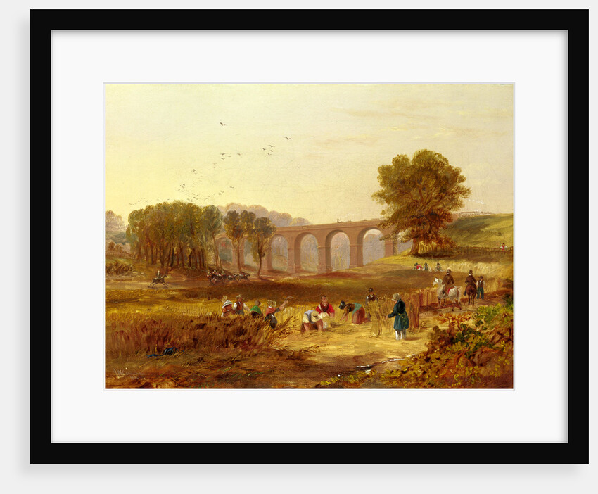 Corby Viaduct, the Newcastle and Carlisle Railway by John Wilson Carmichael