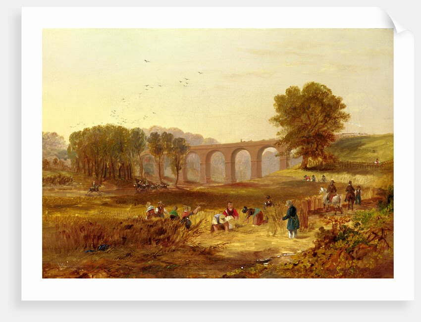 Corby Viaduct, the Newcastle and Carlisle Railway by John Wilson Carmichael