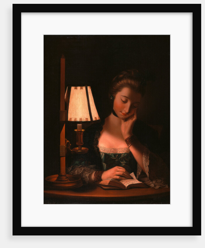 Woman Reading by a Paper-Bell Shade by Henry Robert Morland
