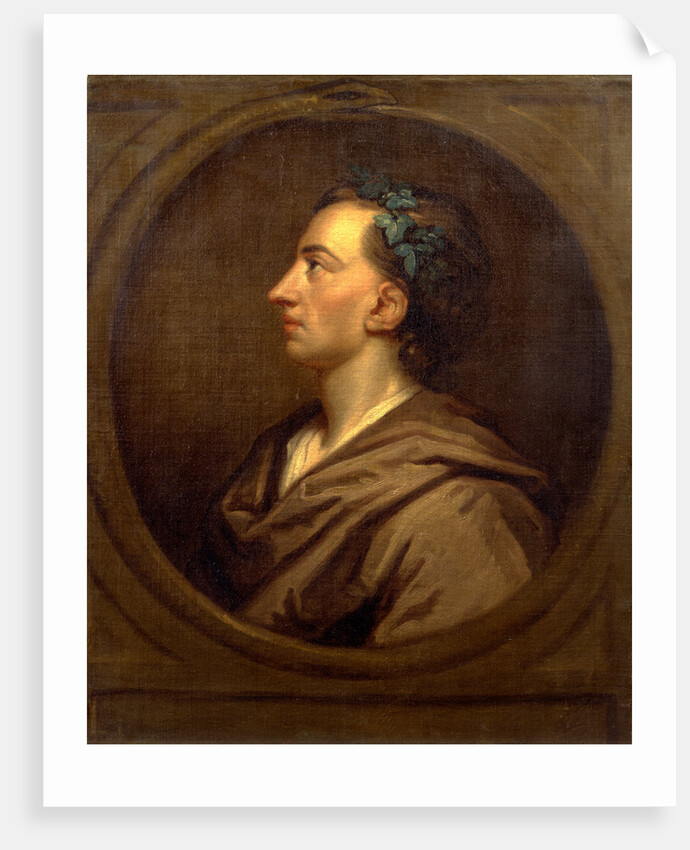 Alexander Pope Profile, Crowned with Ivy by Studio of Sir Godfrey Kneller