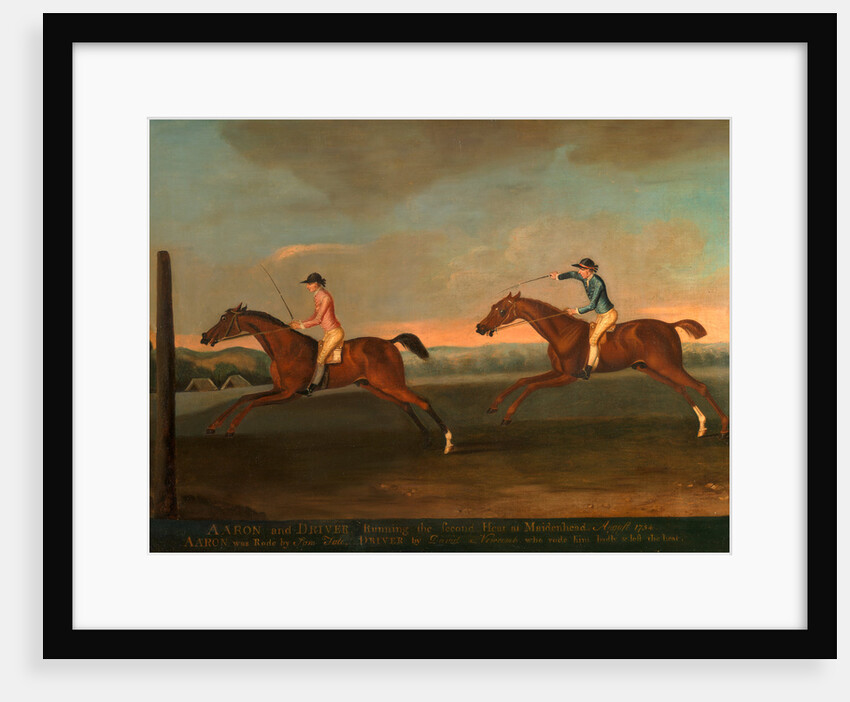 The Match between Aaron and Driver at Maidenhead, Aug. 1754: Aaron winning the Second Heat, c. 1754 by Richard Roper