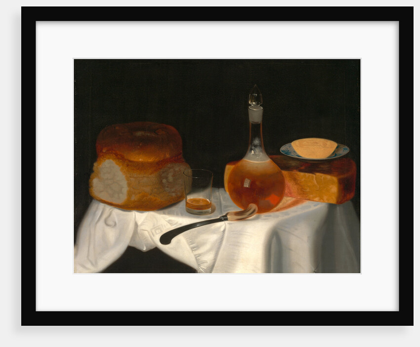 Still Life of Bread, Butter and Cheese by George Smith