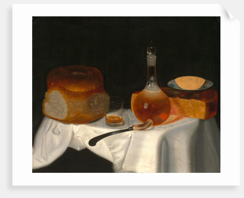 Still Life of Bread, Butter and Cheese by George Smith