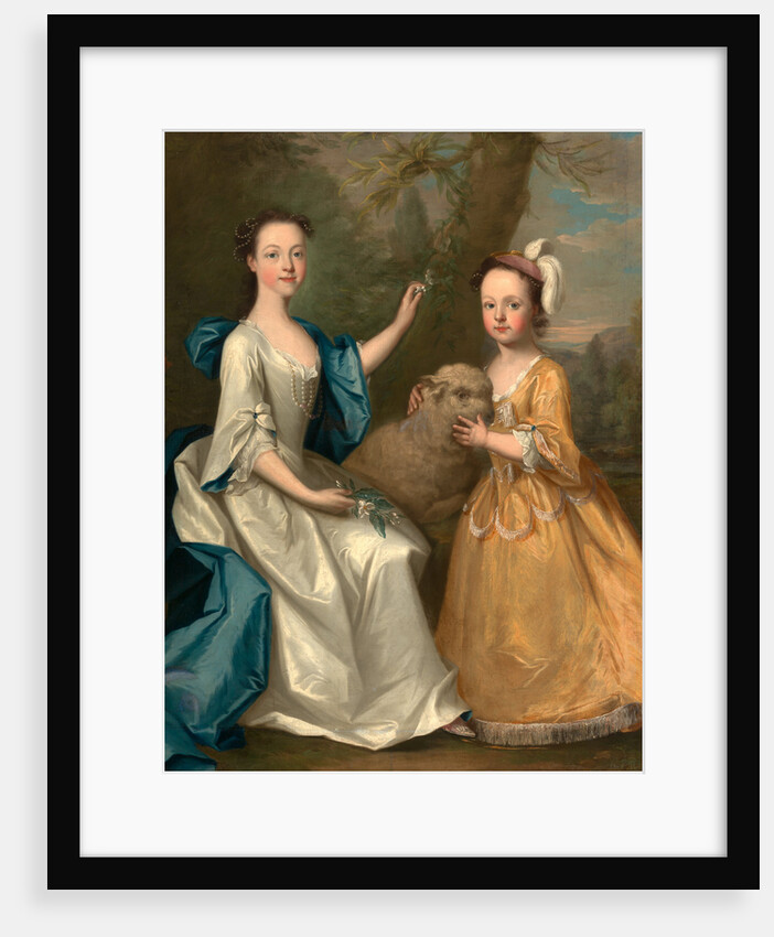 Young Women with a Lamb by Thomas Hudson