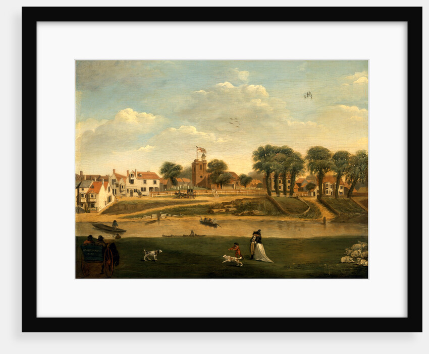 The Old Parish Church and Village, Hampton-on-Thames, Middlesex, 18th century by Anonymous