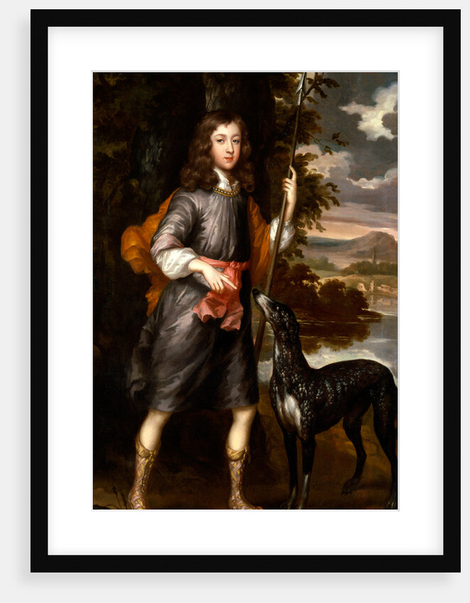 Portrait of a Boy A Boy with a Spear and a Hound by Willem Wissing