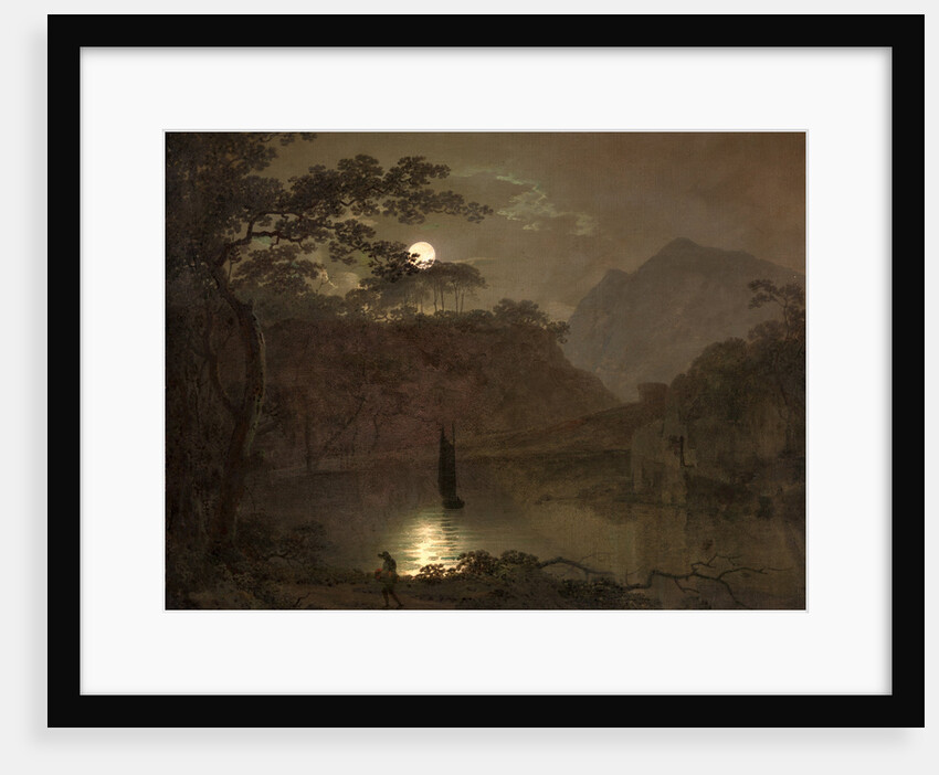 A Lake by Moonlight by Joseph Wright of Derby