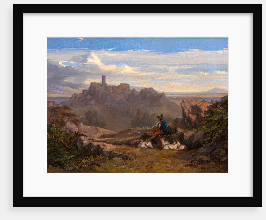 Landscape with Goatherd by Edward Lear