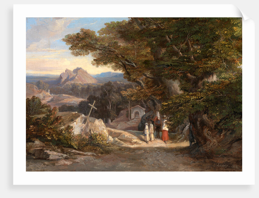 Between Olavano L'Civitella by Edward Lear