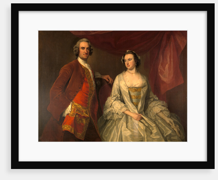 A Man and a Woman, Possibly of the Missing Family, of Little Park House, Wickham, Hampshire by George Knapton