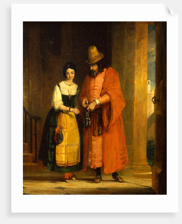 Shylock and Jessica from the 'Merchant of Venice,' II, ii by Gilbert Stuart Newton